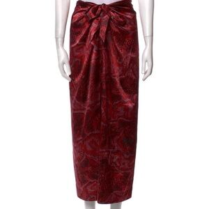 Ganni Red and Black Patterned skirt